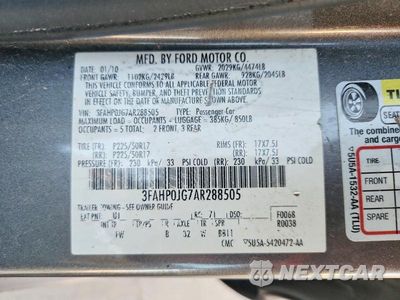 Zdjęcie 13 z 13 samochodu: 2010 FORD FUSION SEL VIN:3FAHP0JG7AR288505 - miniatura