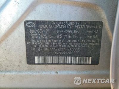Zdjęcie 12 z 12 samochodu: 2012 HYUNDAI SONATA GLS VIN:5NPEB4AC1CH450005 - miniatura