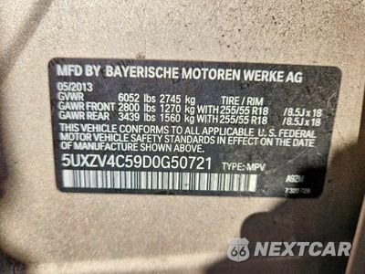 Zdjęcie 13 z 13 samochodu: 2013 BMW X5 XDRIVE35I VIN:5UXZV4C59D0G50721 - miniatura