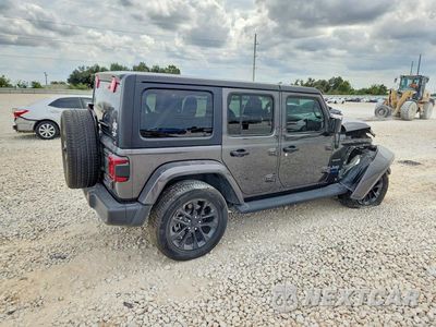 Trzecie zdjęcie samochodu z tyłu: 2022 JEEP WRANGLER UNLIMITED SAHARA 4XE VIN:1C4JJXP66NW227864 - miniatura