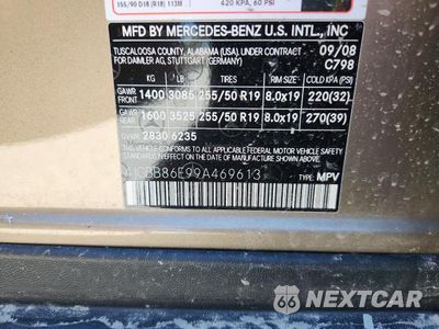 Zdjęcie 12 z 12 samochodu: 2009 MERCEDES-BENZ ML 350 VIN:4JGBB86E99A469613 - miniatura