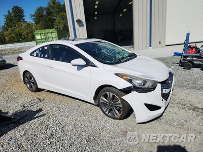 Czwarte zdjęcie samochodu z boku: 2014 HYUNDAI ELANTRA COUPE BASE VIN:KMHDH6AH1EU026894 - miniatura