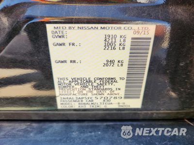 Zdjęcie 12 z 12 samochodu: 2015 NISSAN ALTIMA 2.5 SV VIN:1N4AL3AP5FC570789 - miniatura