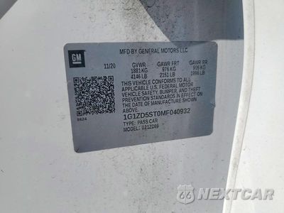 Zdjęcie 12 z 12 samochodu: 2021 CHEVROLET MALIBU LT VIN:1G1ZD5ST0MF040932 - miniatura