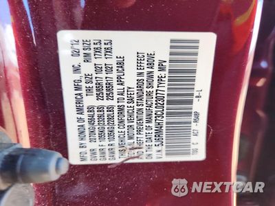 Zdjęcie 14 z 14 samochodu: 2012 HONDA CR-V EXL VIN:5J6RM4H73CL023077 - miniatura