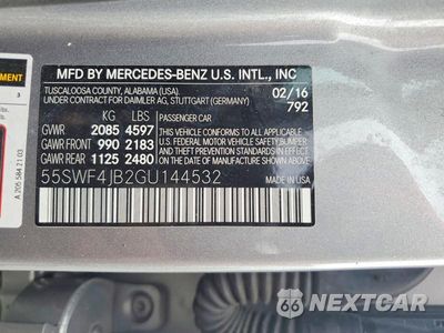 Zdjęcie 12 z 12 samochodu: 2016 MERCEDES-BENZ C 300 VIN:55SWF4JB2GU144532 - miniatura