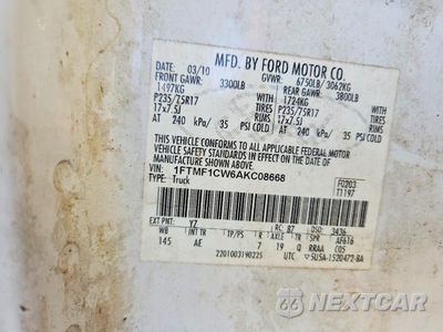 Zdjęcie 12 z 12 samochodu: 2010 FORD F150 VIN:1FTMF1CW6AKC08668 - miniatura