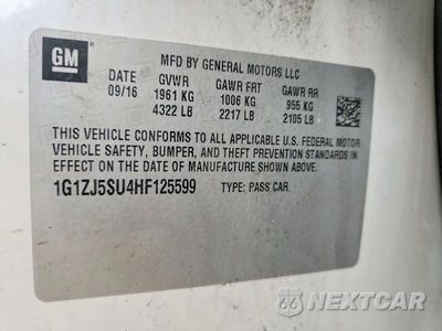 Zdjęcie 13 z 13 samochodu: 2017 CHEVROLET MALIBU HYBRID VIN:1G1ZJ5SU4HF125599 - miniatura