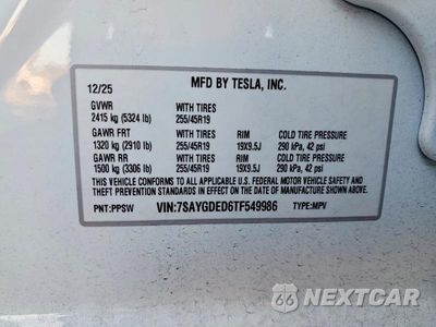 Zdjęcie 14 z 14 samochodu: 2026 TESLA MODEL Y VIN:7SAYGDED6TF549986 - miniatura