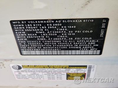 Zdjęcie 13 z 13 samochodu: 2014 VOLKSWAGEN TOUAREG V6 VIN:WVGEF9BP3ED002601 - miniatura