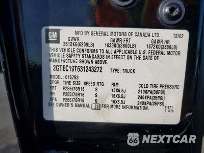 Zdjęcie 12 z 12 samochodu: 2003 GMC NEW SIERRA VIN:2GTEC19T631243272 - miniatura