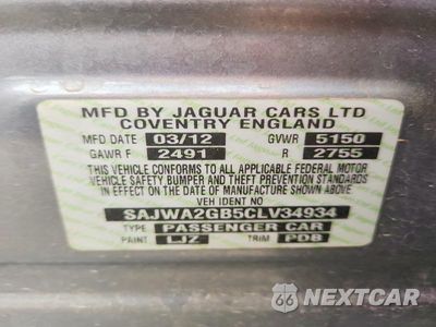 Zdjęcie 12 z 12 samochodu: 2012 JAGUAR XJL VIN:SAJWA2GB5CLV34934 - miniatura