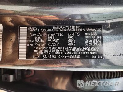 Zdjęcie 14 z 14 samochodu: 2024 HYUNDAI TUCSON SEL VIN:5NMJBCDE5RH351330 - miniatura