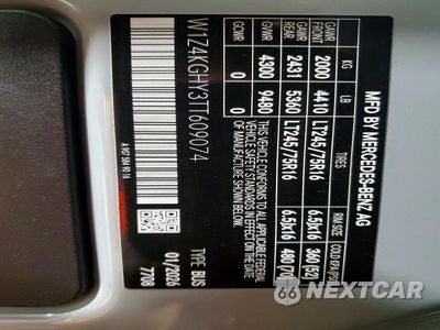 Zdjęcie 14 z 14 samochodu: 2026 MERCEDES-BENZ SPRINTER 2500 VIN:W1Z4KGHY3TT609074 - miniatura
