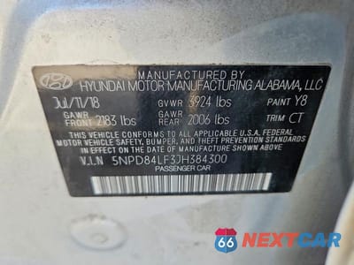 Zdjęcie 12 z 12 samochodu: 2018 HYUNDAI ELANTRA SEL VIN:5NPD84LF3JH384300 - miniatura