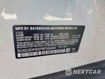Zdjęcie 13 z 13 samochodu: 2023 BMW X3 XDRIVE30I VIN:5UX53DP05P9P56440 - miniatura