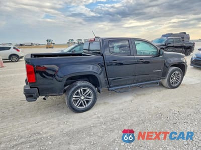 Trzecie zdjęcie samochodu z tyłu: 2021 CHEVROLET COLORADO LT VIN:1GCGSCEN5M1137689 - miniatura