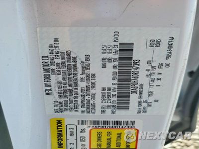 Zdjęcie 12 z 12 samochodu: 2013 FORD FUSION SE VIN:3FA6P0H76DR147393 - miniatura