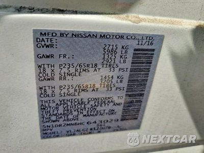 Zdjęcie 13 z 13 samochodu: 2017 NISSAN PATHFINDER SL VIN:5N1DR2MN6HC643029 - miniatura