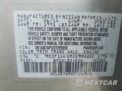 Zdjęcie 13 z 13 samochodu: 2014 NISSAN SENTRA SV VIN:3N1AB7APXEY265656 - miniatura