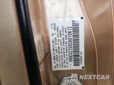 Zdjęcie 12 z 12 samochodu: 2002 HONDA ACCORD EX VIN:1HGCG22582A010612 - miniatura