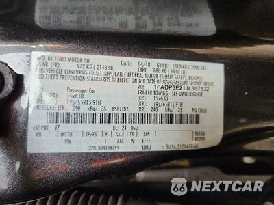 Zdjęcie 12 z 12 samochodu: 2018 FORD FOCUS S VIN:1FADP3E21JL307532 - miniatura