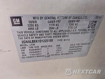 Zdjęcie 12 z 12 samochodu: 2013 CHEVROLET EQUINOX LS VIN:2GNALBEK1D1225188 - miniatura