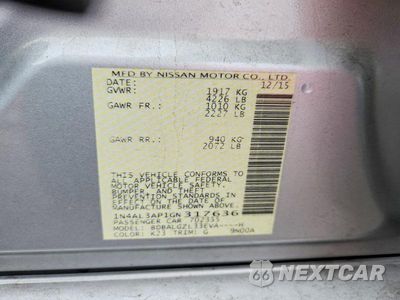 Zdjęcie 12 z 12 samochodu: 2016 NISSAN ALTIMA 2.5 S VIN:1N4AL3AP1GN317636 - miniatura