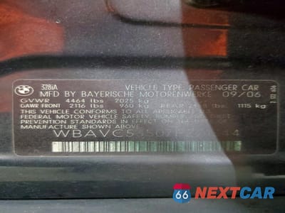 Zdjęcie 13 z 13 samochodu: 2007 BMW 3ER I SULEV VIN:WBAVC53507FZ71344 - miniatura