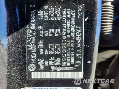 Zdjęcie 12 z 12 samochodu: 2024 HYUNDAI SANTA CRUZ SEL VIN:5NTJCDAE4RH097041 - miniatura