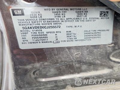 Zdjęcie 13 z 13 samochodu: 2012 BUICK ENCLAVE VIN:5GAKVDED6CJ255572 - miniatura