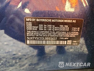 Zdjęcie 13 z 13 samochodu: 2020 BMW X3 XDRIVE30I VIN:5UXTY5C03L9B93437 - miniatura