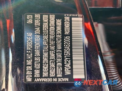 Zdjęcie 12 z 12 samochodu: 2024 PORSCHE TAYCAN TURBO VIN:WP0AC2Y15RSA52006 - miniatura