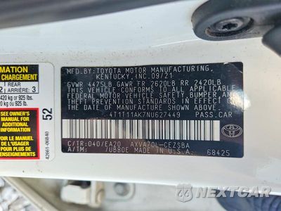 Zdjęcie 12 z 12 samochodu: 2022 TOYOTA CAMRY SE VIN:4T1T11AK7NU627449 - miniatura