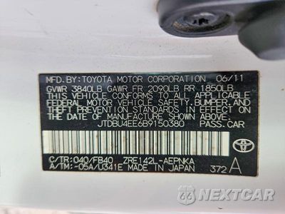 Zdjęcie 13 z 13 samochodu: 2011 TOYOTA COROLLA LE VIN:JTDBU4EE6B9150380 - miniatura