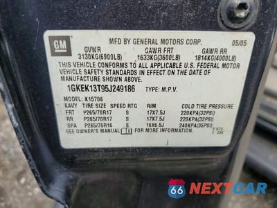 Zdjęcie 13 z 13 samochodu: 2005 GMC YUKON VIN:1GKEK13T95J249186 - miniatura
