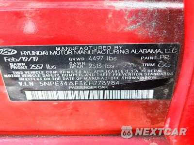 Zdjęcie 12 z 12 samochodu: 2019 HYUNDAI SONATA SEL VIN:5NPE34AF3KH778984 - miniatura