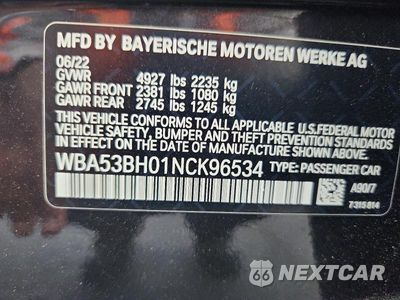 Zdjęcie 12 z 12 samochodu: 2022 BMW 530 I VIN:WBA53BH01NCK96534 - miniatura