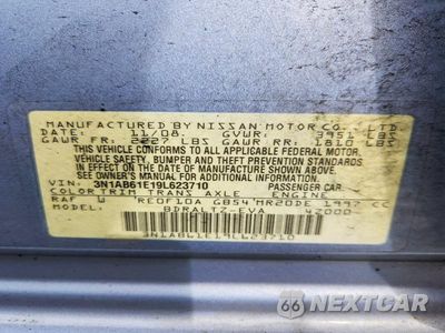 Zdjęcie 12 z 12 samochodu: 2009 NISSAN SENTRA 2.0 VIN:3N1AB61E19L623710 - miniatura
