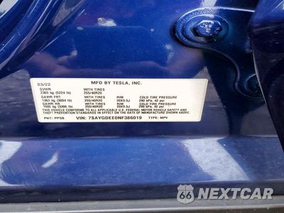Zdjęcie 12 z 12 samochodu: 2022 TESLA MODEL Y VIN:7SAYGDEE0NF386019 - miniatura