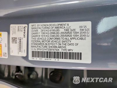 Zdjęcie 13 z 13 samochodu: 2025 HONDA PILOT TOURING VIN:5FNYG1H72SB167924 - miniatura