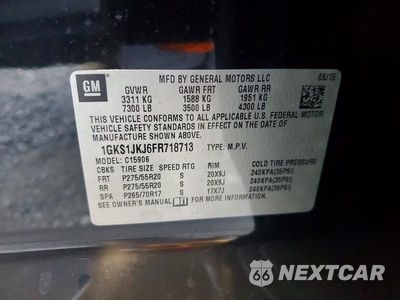 Zdjęcie 13 z 13 samochodu: 2015 GMC YUKON XL DENALI VIN:1GKS1JKJ6FR718713 - miniatura
