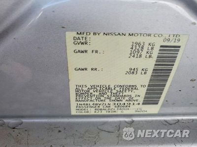 Zdjęcie 12 z 12 samochodu: 2020 NISSAN ALTIMA S VIN:1N4BL4BV2LN304914 - miniatura