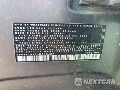 Zdjęcie 14 z 14 samochodu: 2018 VOLKSWAGEN TIGUAN SE VIN:3VV3B7AX2JM013487 - miniatura