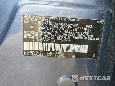 Zdjęcie 12 z 12 samochodu: 2013 TOYOTA RAV4 LIMITED VIN:2T3DFREVXDW037678 - miniatura