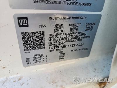 Zdjęcie 12 z 12 samochodu: 2025 GMC SIERRA K1500 VIN:1GTRUAEDXSZ255914 - miniatura