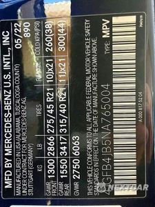 Zdjęcie 15 z 15 samochodu: 2022 MERCEDES-BENZ GLE 350 VIN:4JGFB4JB5NA765004 - miniatura