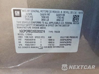 Zdjęcie 12 z 12 samochodu: 2014 CHEVROLET SILVERADO C1500 LT VIN:3GCPCREC2EG283274 - miniatura