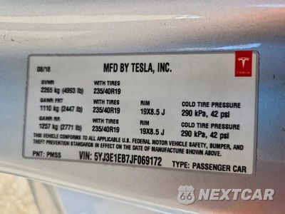 Zdjęcie 12 z 12 samochodu: 2018 TESLA MODEL 3 VIN:5YJ3E1EB7JF069172 - miniatura