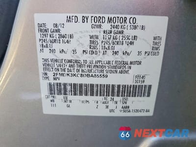 Zdjęcie 13 z 13 samochodu: 2013 FORD EDGE LIMITED VIN:2FMDK3KC8DBA85559 - miniatura